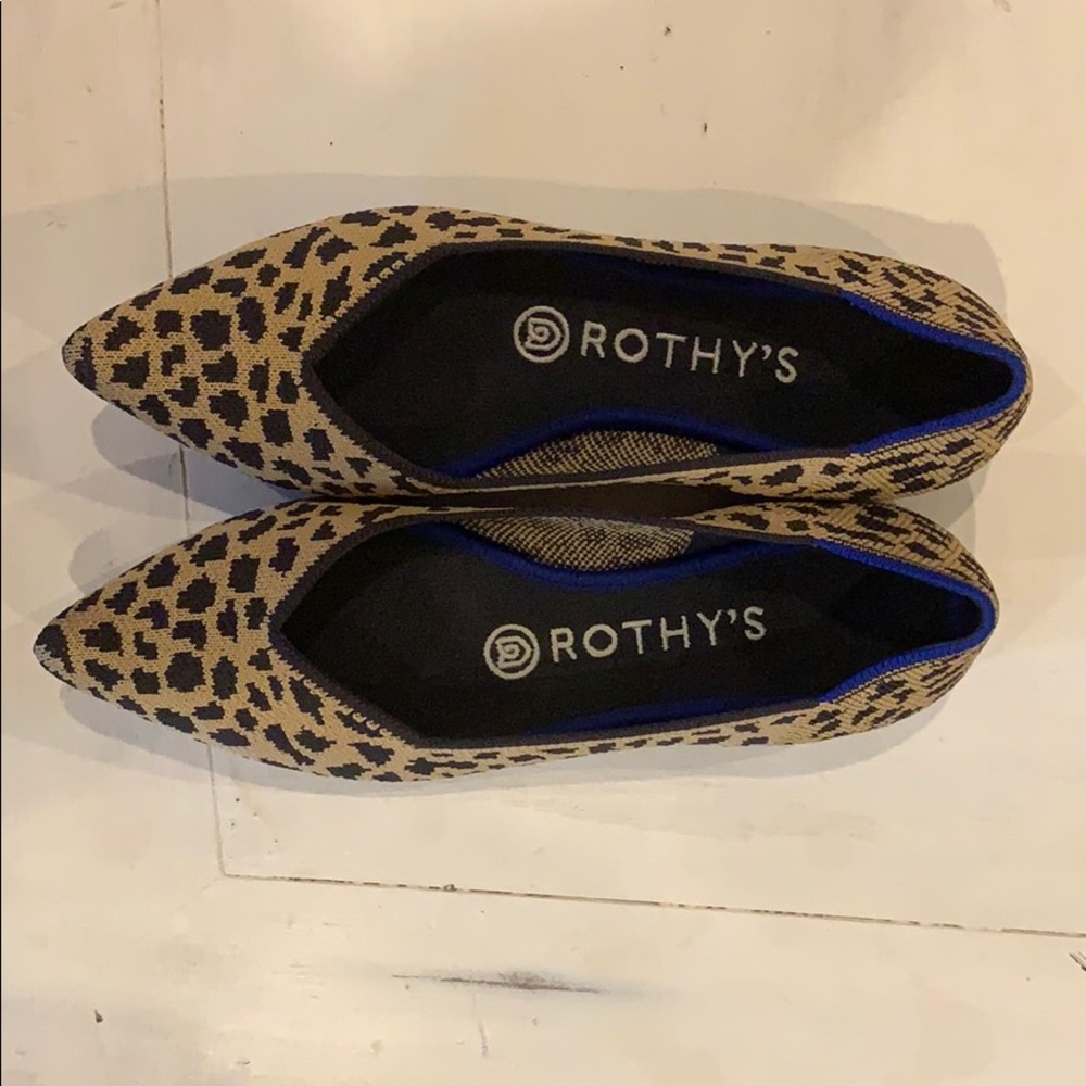 Rothy’s leopard points, size 7